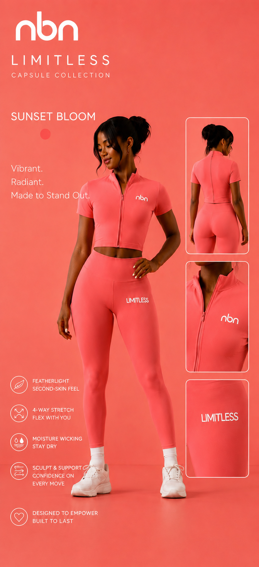 NBN Limitless™ Women’s Short Sleeve Sunset Bloom Set