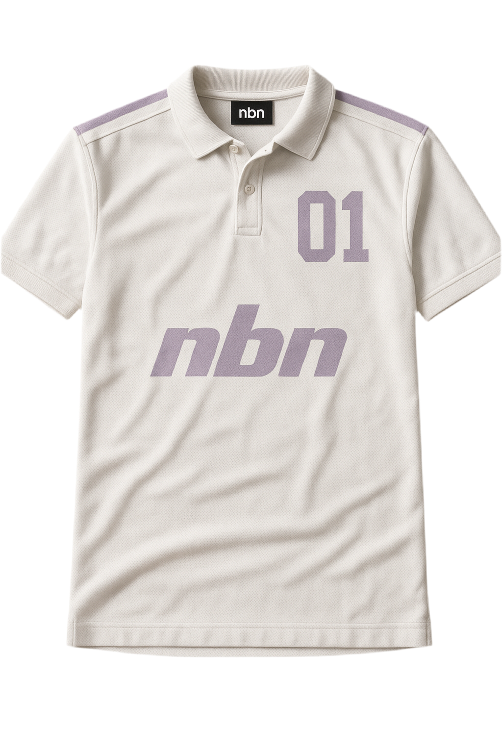 NBN white and purple jersey