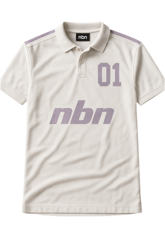 NBN white and purple jersey