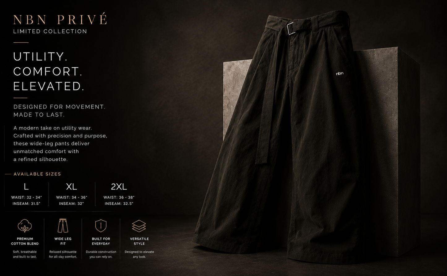 NBN Essential Olive Barrel Pants